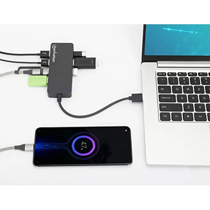 Manhattan 7-Port USB Hub A-Stecker A-Buchse 5Gbit/s schwarz – Bild 4