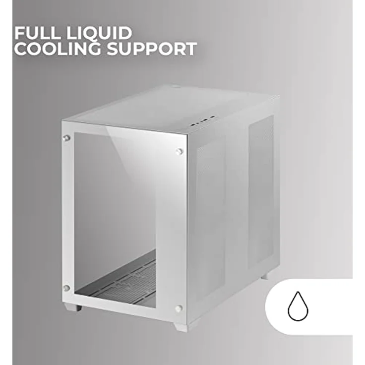 Mars Gaming MCV3 Weiß, Custom XXL E-ATX Gaming Tower, Front und Seitenfenster Gehärtetem Glas, Dual Chamber Modular Frame – Bild 4