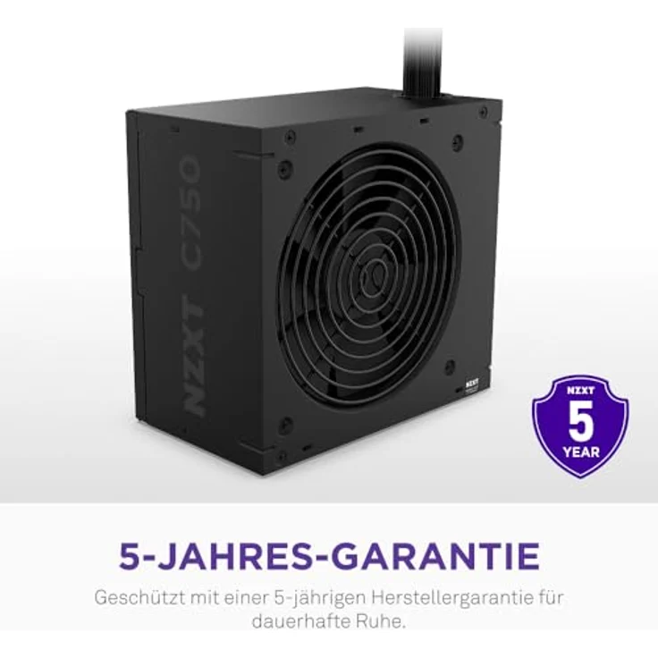 NZXT C750 Bronze, 750 Watt PC-Netzteil mit 80 PLUS Bronze-Zertifizierung, modulares Kabelmanagement, schwarz – Bild 9