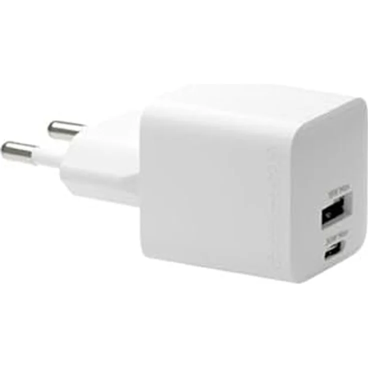dbramante1928 WALL CHARGER - USB-C+USB-A, 30 W schnelles USB Ladegerät, Weiss, kompakt und GRS-zertifiziert aus 100% recyceltem Kunststoff – Bild 1