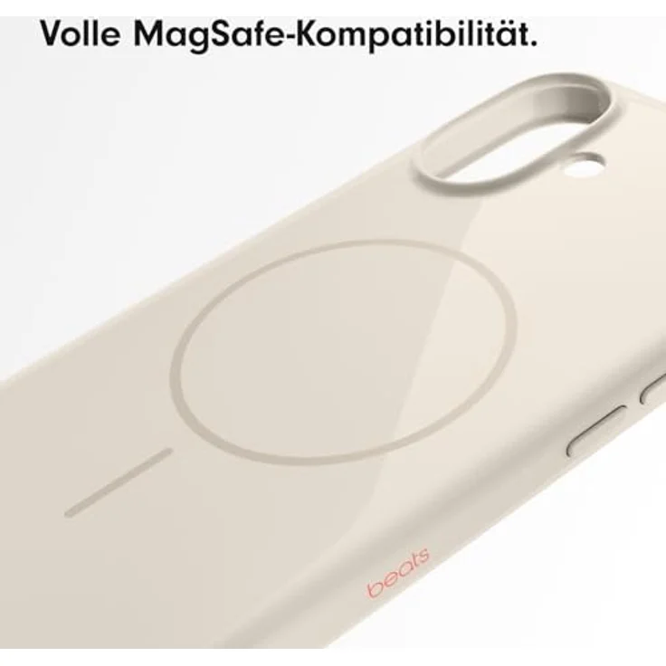 beats Case iPhone 16 Plus - MagSafe, Kratzfeste Schutzhülle, passgenau, Innenfutter aus Mikrofaser - Felsbeige – Bild 3