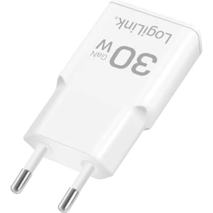 LogiLink PA0348, Dual USB GaN Ladegerät, 1x USB-C (PD) 30 W, 1x USB-A (QC), ultraflaches Design – Bild 2