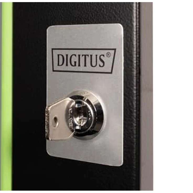 DIGITUS Glas-Ersatztür für Unique Netzwerkschrank, 16 HE, passende Modelle DN-19 16-U-SW, DN-19 16U-6/6-SW, DN-19 16-U-3-SW, mit Schloss und Schlüssel, Sicherheitsglas, Schwarz – Bild 3