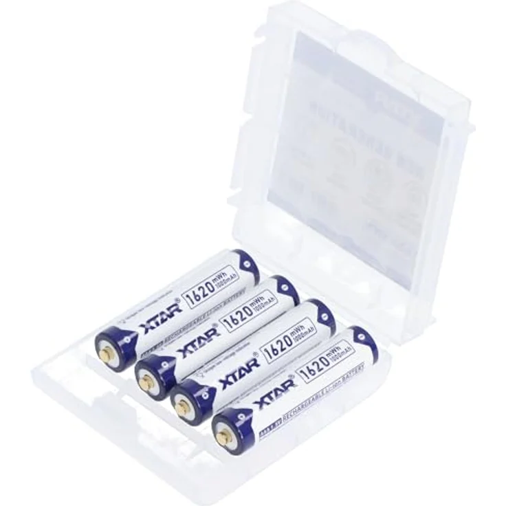 XTAR AAA Micro LR03, 4er Set Li-Ion Akkus 1,5V, 1000mAh mit LED-Indikator und Aufbewahrungsbox – Bild 2
