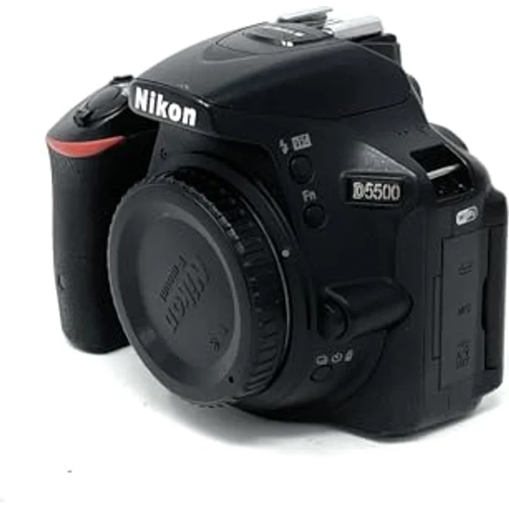 Nikon D5500, Spiegelreflexkamera mit 24,2 MP, 6000 x 4000 Pixel, CMOS und Touchscreen, Schwarz – Bild 1