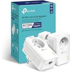 TP-Link TL-PA7017P Kit, Powerline-Adapter mit 1000 Mbit/s und AC-Passthrough, Weiss