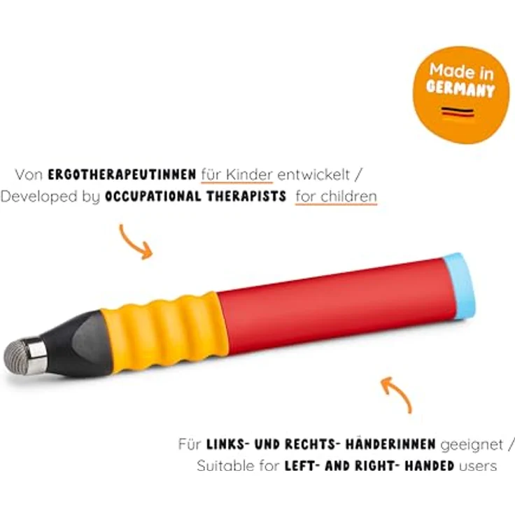 EDURINO Eingabestift - Ergonomischer Stift aus Bio-Kunststoff für Edurino, rot, für Links- und Rechtshänder – Bild 2