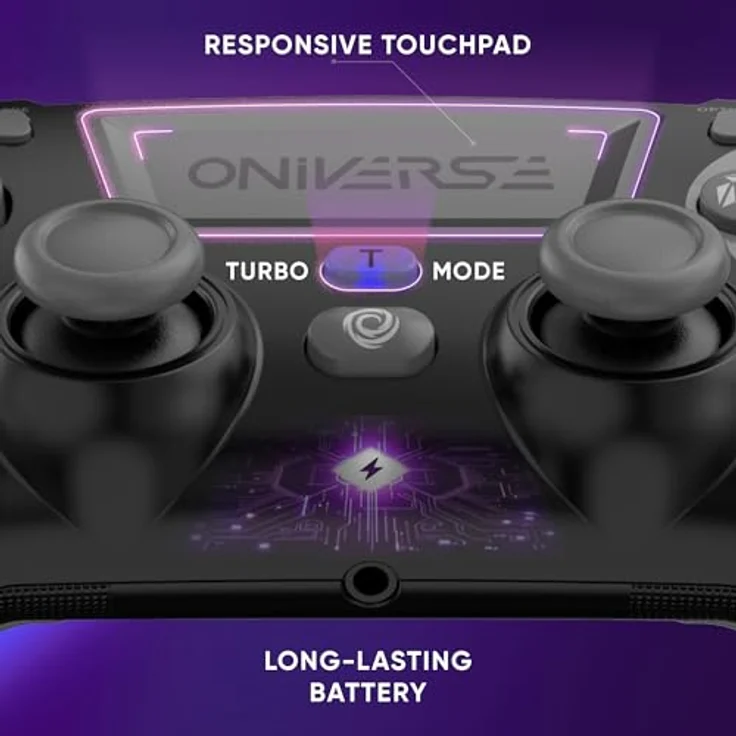 Oniverse Revolt V2, Gaming Controller für iOS, PC, PS4 und Android, kabellos, Schwarz – Bild 4