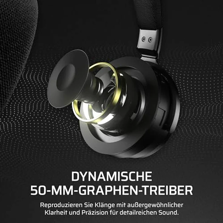Corsair Virtuoso MAX Wireless Gaming-Headset mit Bluetooth – Dolby Atmos, SoundID, Aktive Geräuschunterdrückung, Mikrofon in Rundfunkqualität, Graphene-Treiber, für PC, Mac, PS5, PS4 – Kohlenstoff – Bild 3