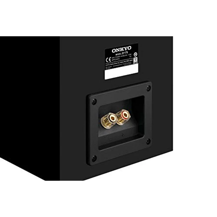 Onkyo D-175B Zweiwege-Bassreflex-Lautsprecher (120 Watt, detailreicher Sound mit kräftigem Bass bei 65 Hz-100 kHz Frequenzbereich, für Heimkino, HiFi Anlage, Wohnzimmer) Schwarz Kompakt-Lautsprecher - 120 Watt - schwarz – Bild 2
