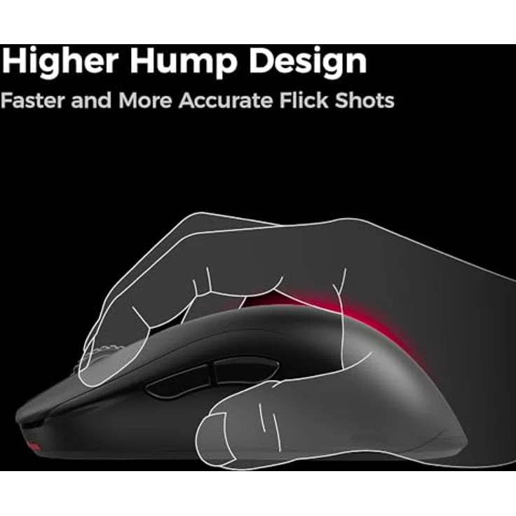 BenQ ZOWIE ZA13-DW, Kabellose Gaming-Maus mit ergonomischem Design für Rechtshänder, Schwarz, 400-3200 DPI, 7 Tasten – Bild 3