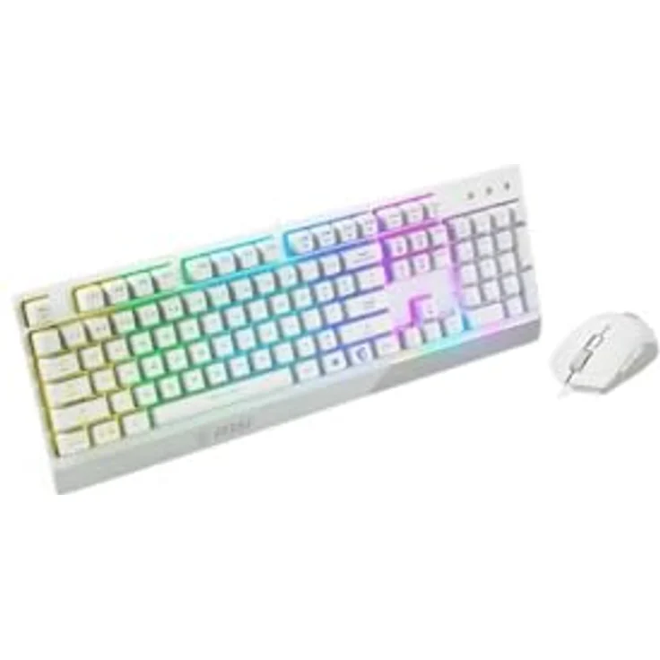 MSI Vigor GK30 Combo, AZERTY Tastatur und Maus mit Hintergrundbeleuchtung, weiß – Bild 2