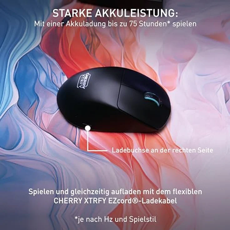 CHERRY XTRFY M64 Pro Wireless Gaming-Maus, 2,4 GHz Funk, 8K-Mouse, Schwarz – Bild 5