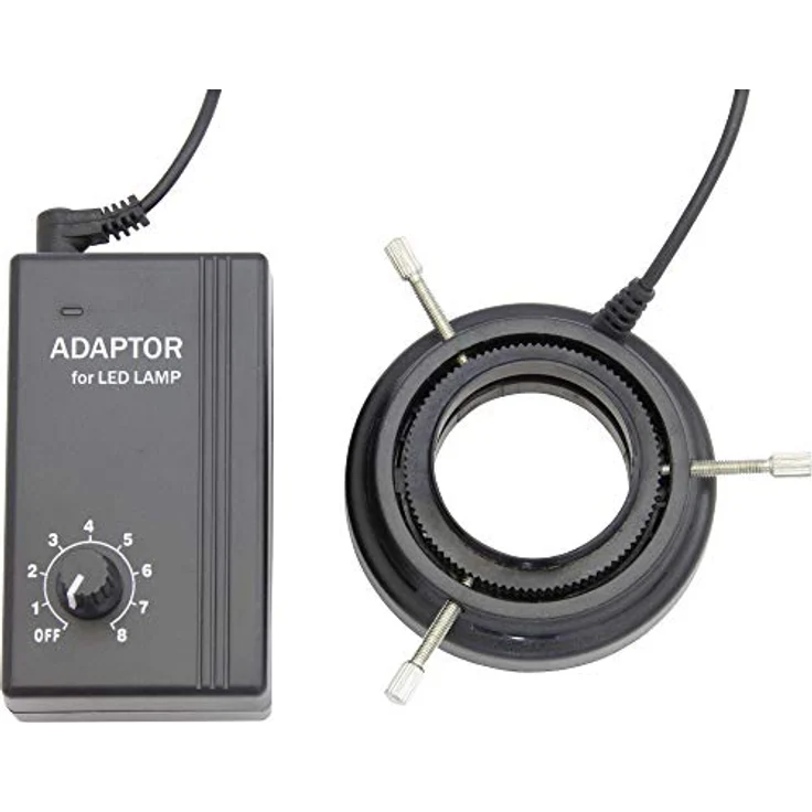 Omegon LED Ringleuchte, 60 helle LED's, direktes Auflicht, inkl. Netzteil und Dimmer – Bild 3