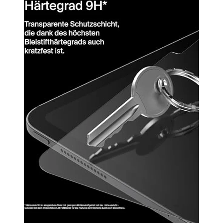 Belkin ScreenForce TemperedGlass Displayschutzfolie für iPad Pro 13", 9H Härtegrad, 0,33 mm dünn, kratzfest, einfache Anbringung in kristallklar – Bild 4