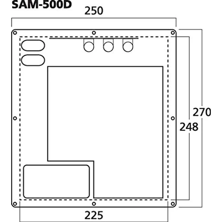 MONACOR SAM-500D Subwoofer Aktiv-Modul mit 500 W und variablem Tiefpass, Tieftöner mit High-Level Eingängen, integrierter Bassanhebung und sehr hohen Leistungsreserven, in Schwarz 32.0800 Subwoofer - 500 Watt - schwarz – Bild 3
