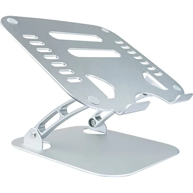 SCHWAIGER LPS1720 513 Laptopständer Computerhalter Notebookständer Aluminium belüftet ergonomisch höhenverstellbar klappbar Z-förmig Silber