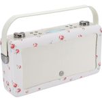 VQ Cath Kidston Hepburn Voice Alexa Lautsprecher - Tragbarer 20 W Bluetooth-Lautsprecher mit USB Ladeanschluss, 8 Stunden Wiedergabezeit - Zerstreute Rose