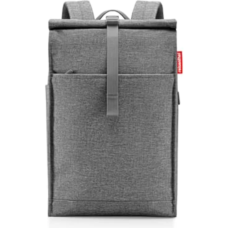 reisenthel urban rolltop backpack twist silver, geräumiger Rucksack aus recyceltem Polyester, wasserabweisend, 16L Volumen, für Freizeit und Arbeitsweg – Bild 1