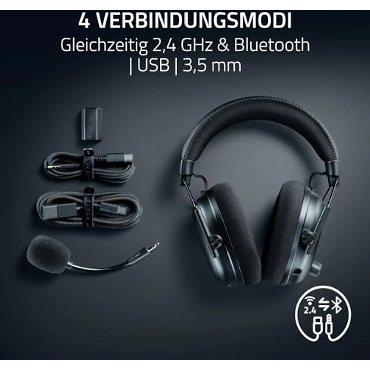 RAZER BlackShark V3 Pro NiKo Edition, Over-ear Gaming Headset mit Razer HyperSpeed Wireless, Hybrid-ANC und THX Spatial Audio, Flammendesign – Bild 7