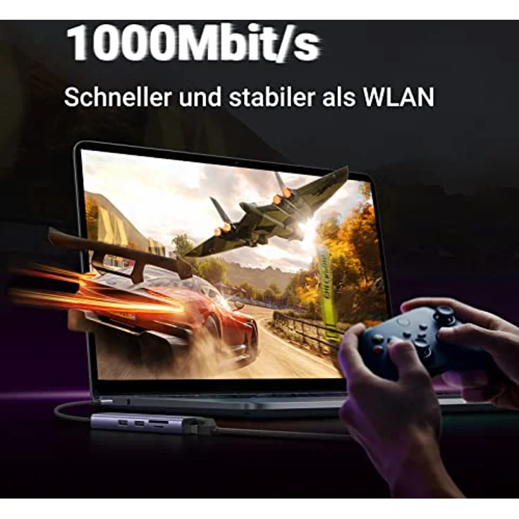 UGREEN Revodok USB C Hub 7 in 1 USB C Adapter mit 4K 60Hz HDMI, Ethernet RJ45, 100W PD, SD&TF, 2 USB A 5Gbps Datenports, Docking Satation für MacBook M1/M2, iPad, Surface Pro/Go,Galaxy S23, XPS usw – Bild 4