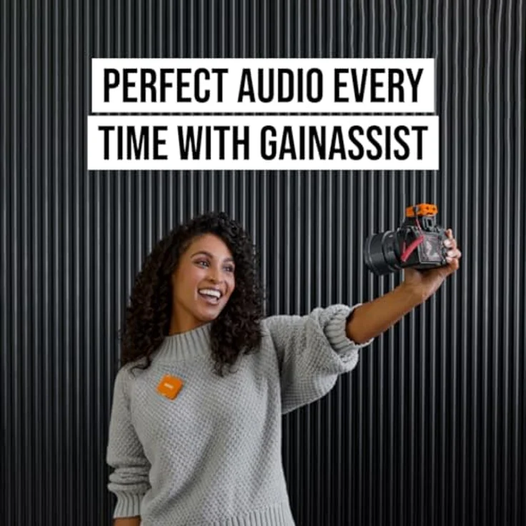 RØDE Wireless GO (Gen 3), Kompaktmikrofon mit 32-Bit Float Aufnahme, automatischer Pegelregelung und 2,4 GHz digitaler Übertragung, orange – Bild 8