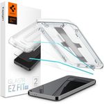 Spigen Galaxy S24 Glas Displayschutz Einfache Installation Glas.tR EZ Fit HD (2 Stück) - AGL07440, Displayschutzfolien für Galaxy S24 (2024), 9H Härte, Oleophobe Beschichtung