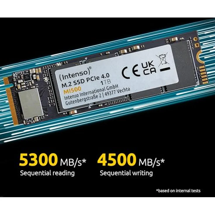 Intenso MI500 1 TB NVMe SSD, M.2 Interne SSD, PCIe 4.0 Gen4x4, 5300 MB/s Lesen, 4500 MB/s Schreiben, Solid State Drive, 1 TB – Bild 4