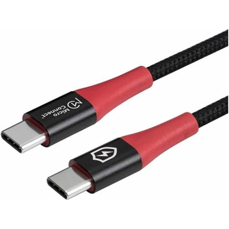 MicroConnect USB-C Kabel, 24 Pin zu 24 Pin, 1.5 m, USB 2.0, Power Delivery, Schwarz/Rot