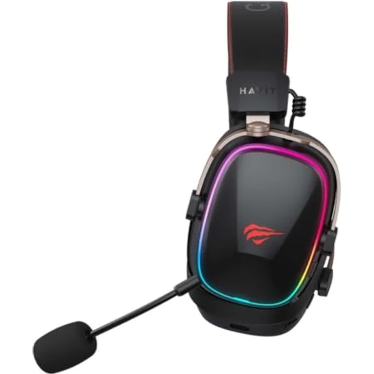 Havit Gamenote H2039BG Gaming Wireless 7.1 Gaming Headset 2.4GHz+BT+3.5mm Audio, Schwarz mit RGB-Beleuchtung – Bild 2