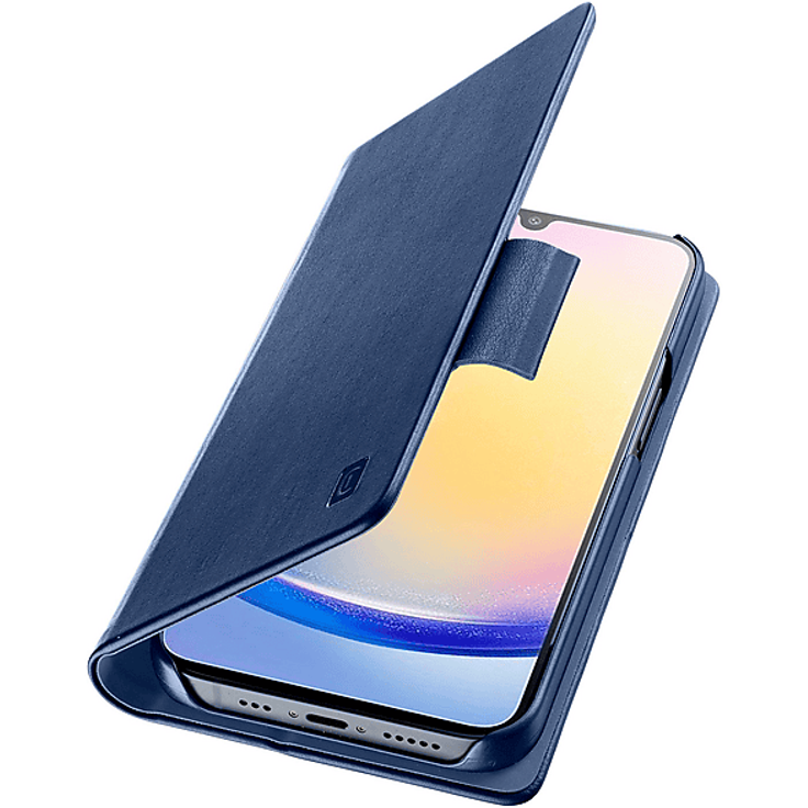 CELLULAR LINE Book, Bookcover für Samsung Galaxy A26, Schutztasche in Blau mit Easy Card Remove und Magnetverschluss