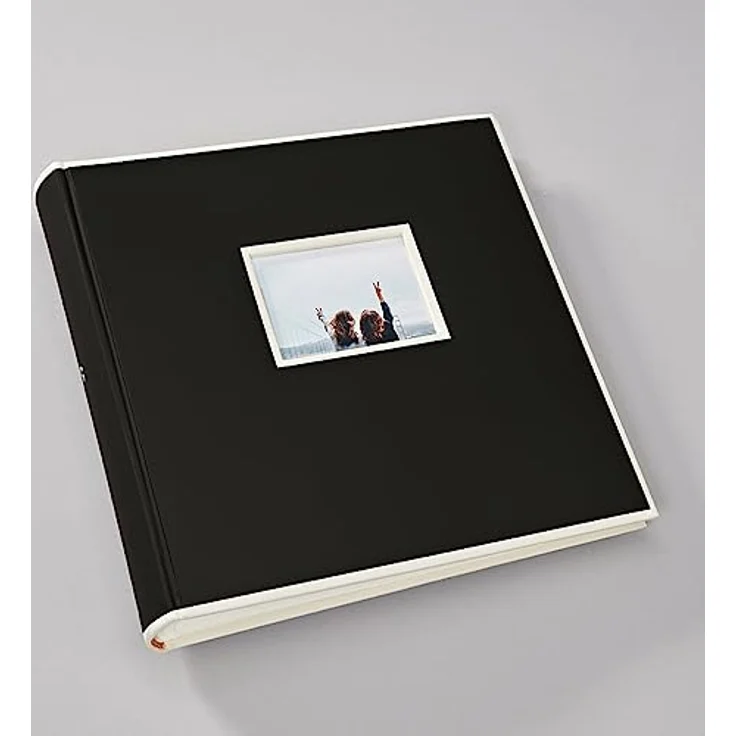Semikolon 351099 Jumbo Album – 30x30 cm, 100 Seiten cremefarben, für 10x15 Fotos, mit Pergaminpapier – black schwarz – Bild 2