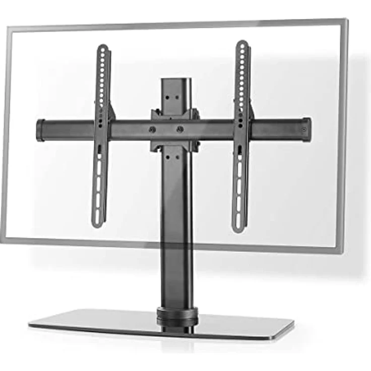 Vollbeweglicher TV-Ständer | 32-65 " | maximal unterstützes Bildschirmgewicht: 45 kg | kippbar | drehbar | Einstellbare voreingestellte Höhen | Glas / Stahl | Schwarz - Preisvergleich – Bild 1