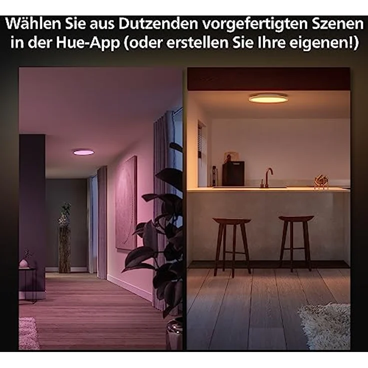 Philips Hue White Ambience Surimu Panelleuchte, weiß, rund, 40W, alle Weißschattierungen, steuerbar via App, kompatibel mit Amazon Alexa (Echo, Echo Dot) – Bild 4