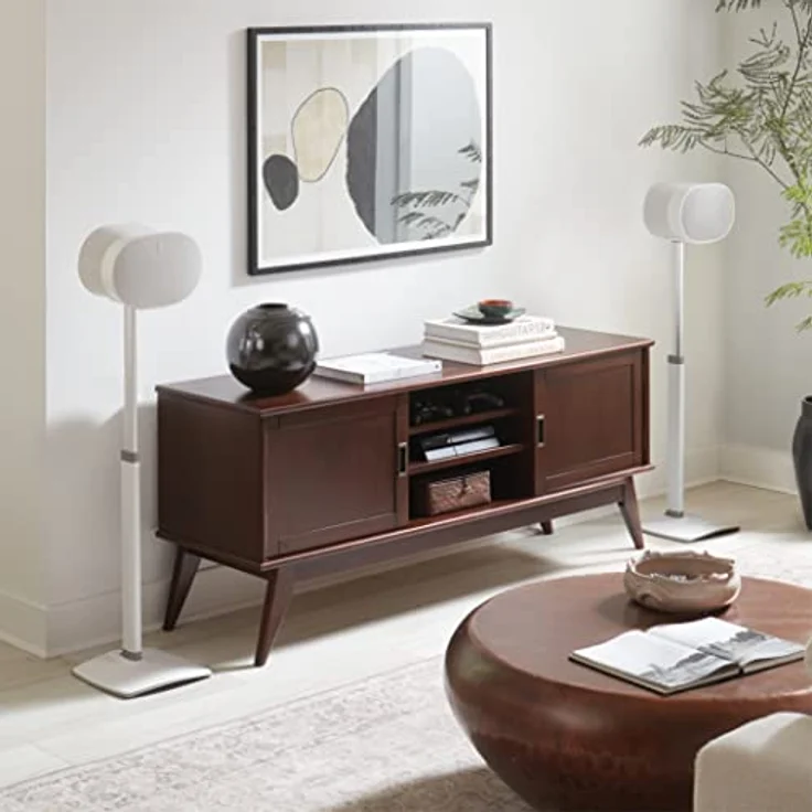 Sanus Höhenverstellbare Lautsprecherständer für Sonos Era 300 Paar WSSE3A2, integriertes Kabelmanagement, schwarz – Bild 2