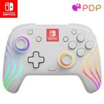 PDP Official Afterglow Wave Wireless Controller Nintendo Switch - White