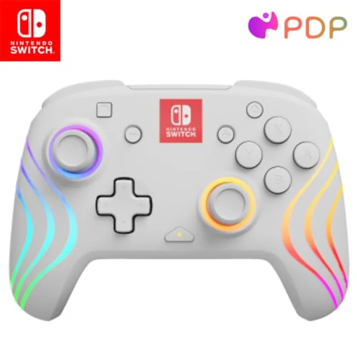 PDP Official Afterglow Wave Wireless Controller Nintendo Switch - White – Bild 1