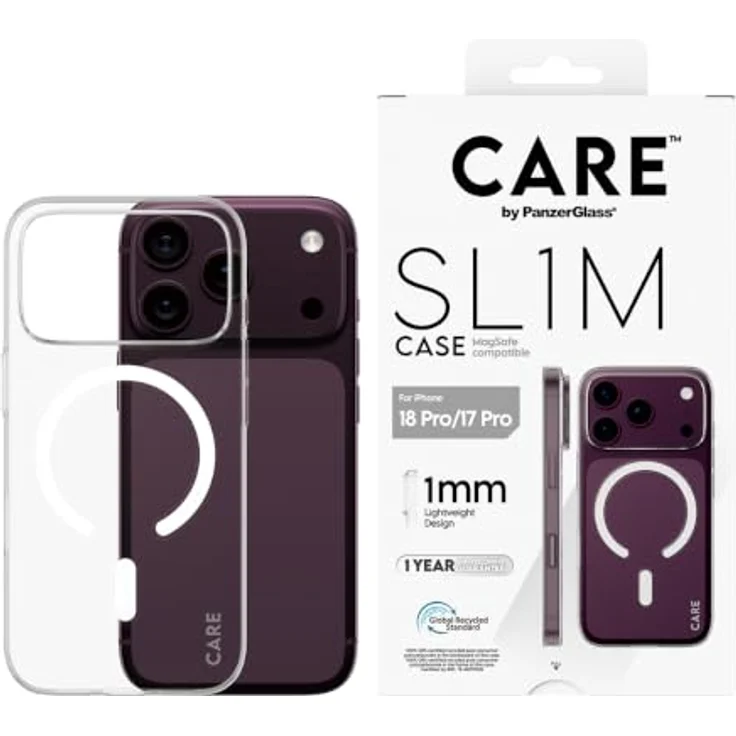 CARE by PanzerGlass SL1M Case Transparent mit MagSafe für Apple iPhone 18 Pro | 17 Pro, schützende Handyhülle mit Fall- und Kratzschutz – Bild 2
