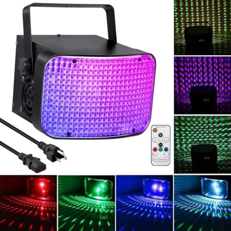 N-Gear DB-41 LED Derby Party Light, Scheinwerfer mit 12x 3W RGBW-LEDs, kompakt und DMX512-kompatibel, Schwarz – Bild 7