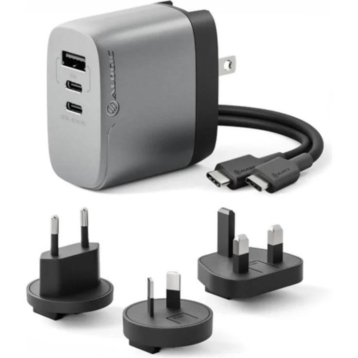 Alogic Rapid Power 67W Multi Country G, USB Ladegerät mit GaN-Technologie, grau, für bis zu drei Geräte gleichzeitig