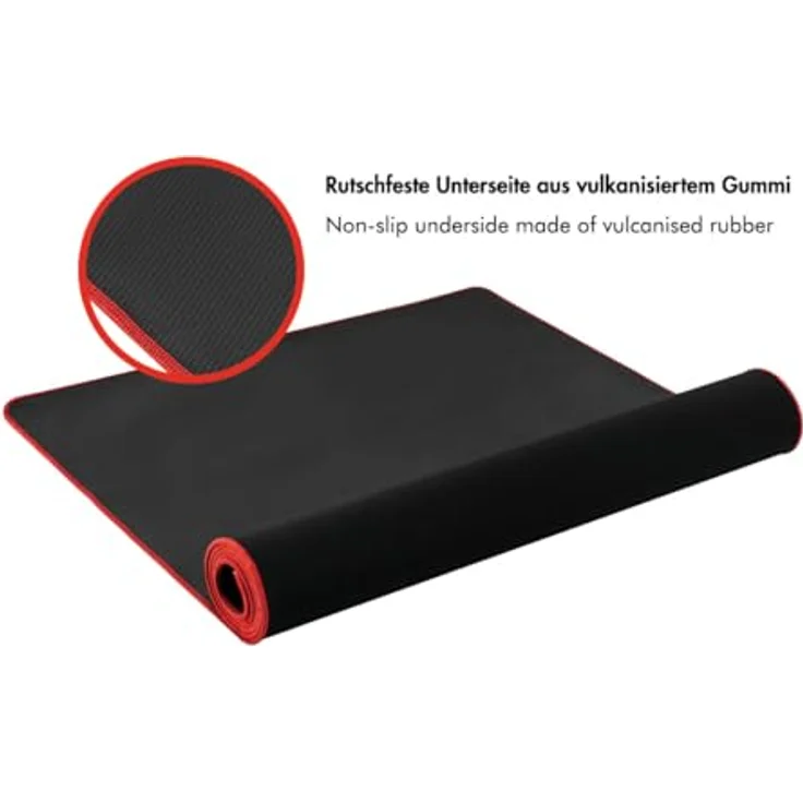LogiLink ID0216 XXXL Gaming Mauspad, 120 x 60 x 0,3 cm, ultraglatter Stoff, für optische und Laser-Mäuse, rutschfeste Unterseite, schwarz – Bild 4