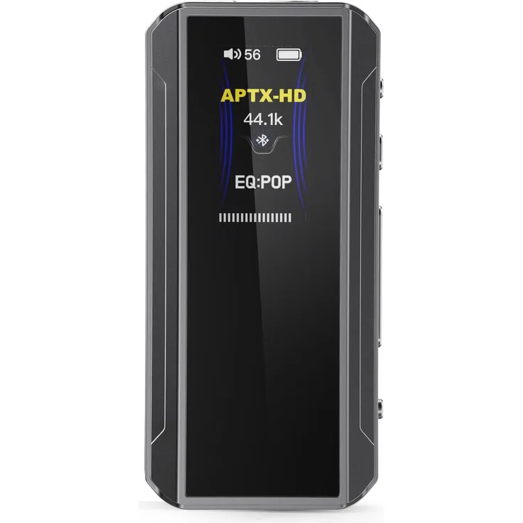 FiiO BTR13, Bluetooth Kopfhörerverstärker mit USB-DAC, Mikrofon, Klangregelung und 0,96-Zoll-Display, Schwarz