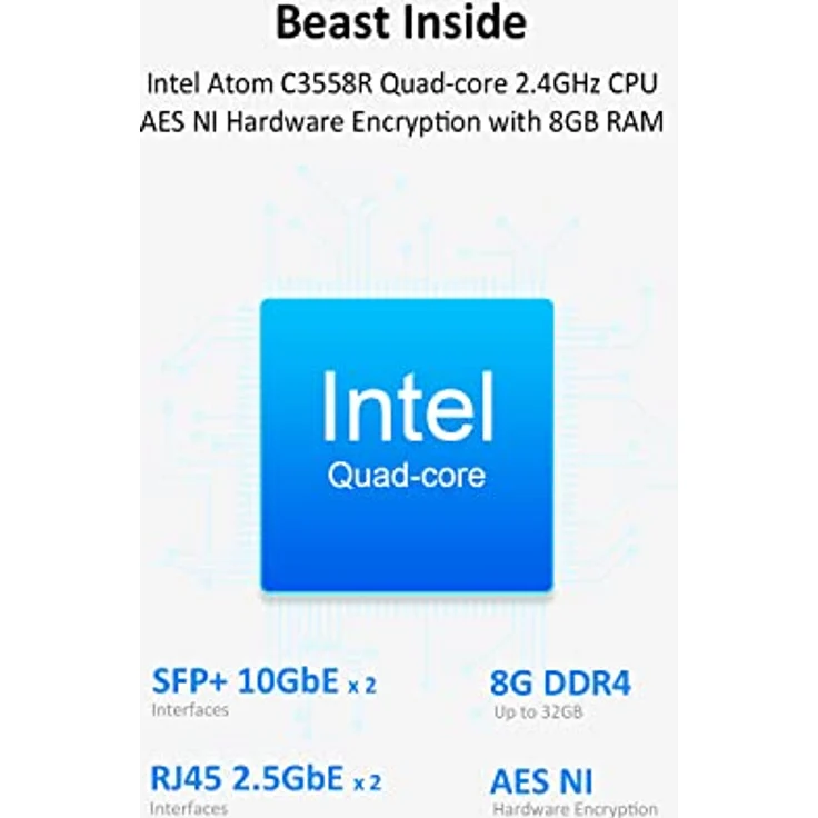TERRAMASTER T9-450 9Bay NAS Storage - Hochgeschwindigkeits-Network Attached Storage mit Quad-Core CPU, 8GB DDR4, Zwei SFP+ 10GbE Schnittstellen, Netzwerkspeicherserver (ohne Festplatte) – Bild 3
