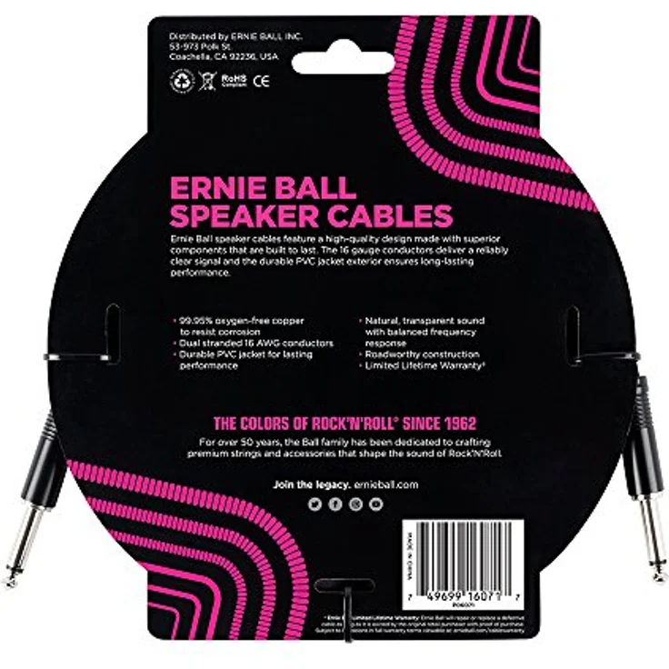 Ernie Ball Lautsprecherkabel, gerade/gerade, 91 cm – Bild 2