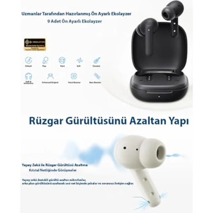 QCY Buds, Bluetooth Kopfhörer mit iPX4 Wasserbeständigkeit, 35 Stunden Akkulaufzeit, 0,06s Latenz, AI-unterstützte Klangoptimierung – Bild 5