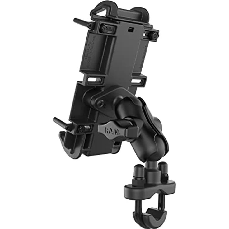 RAM Mounts Quick-Grip, Smartphone Halterung mit federbelastetem Halt und verstellbaren Seitenhalterungen, Schwarz – Bild 3
