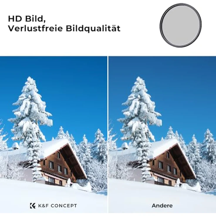 K&F Concept Nano X-Serie 77mm CPL Polfilter, Polarisationsfilter MRC mit 28-fach vergütetem SCHOTT B270 Glas, reduziert Reflexionen und erhöht Farbsättigung – Bild 4