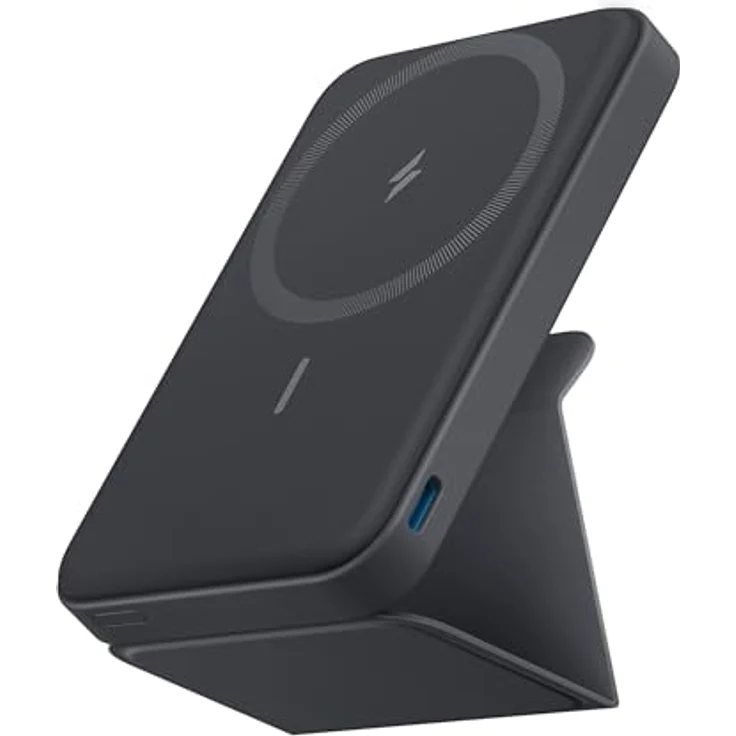 Anker 622 Magnetische Kabellose Powerbank (MagGo), 5000mAh mit USB-C und integriertem Ständer für iPhone 17/16/15/14/13/12, Interstellar – Bild 1