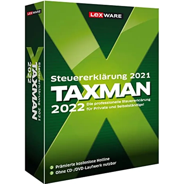 TAXMAN 2022 (für Steuerjahr 2021) | Minibox|Steuererklärungs-Software für Arbeitnehmer, Familien, Studenten und im Ausland Beschäftigte
