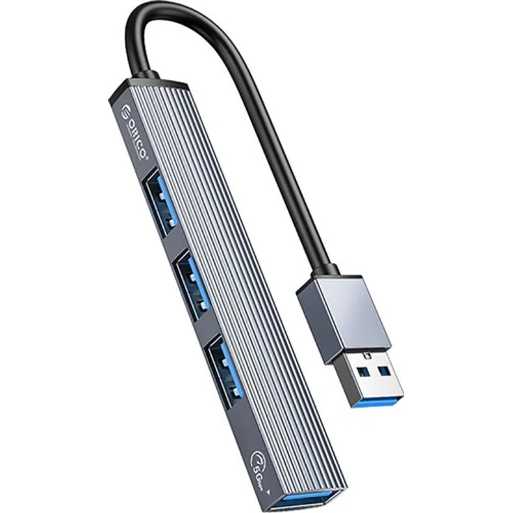 ORICO AH-A13 USB-A Hub Docking Station mit 1x USB-A 3.0 und 3x USB-A 2.0, grau